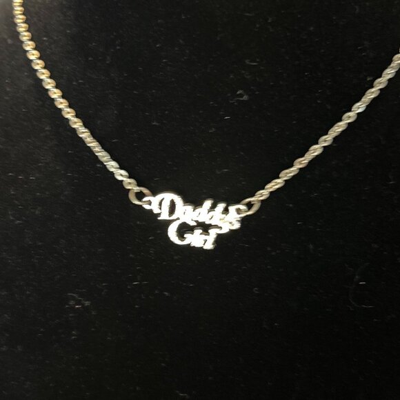 Daddy's Girl Silver necklace 14 inch - Picture 6 of 6